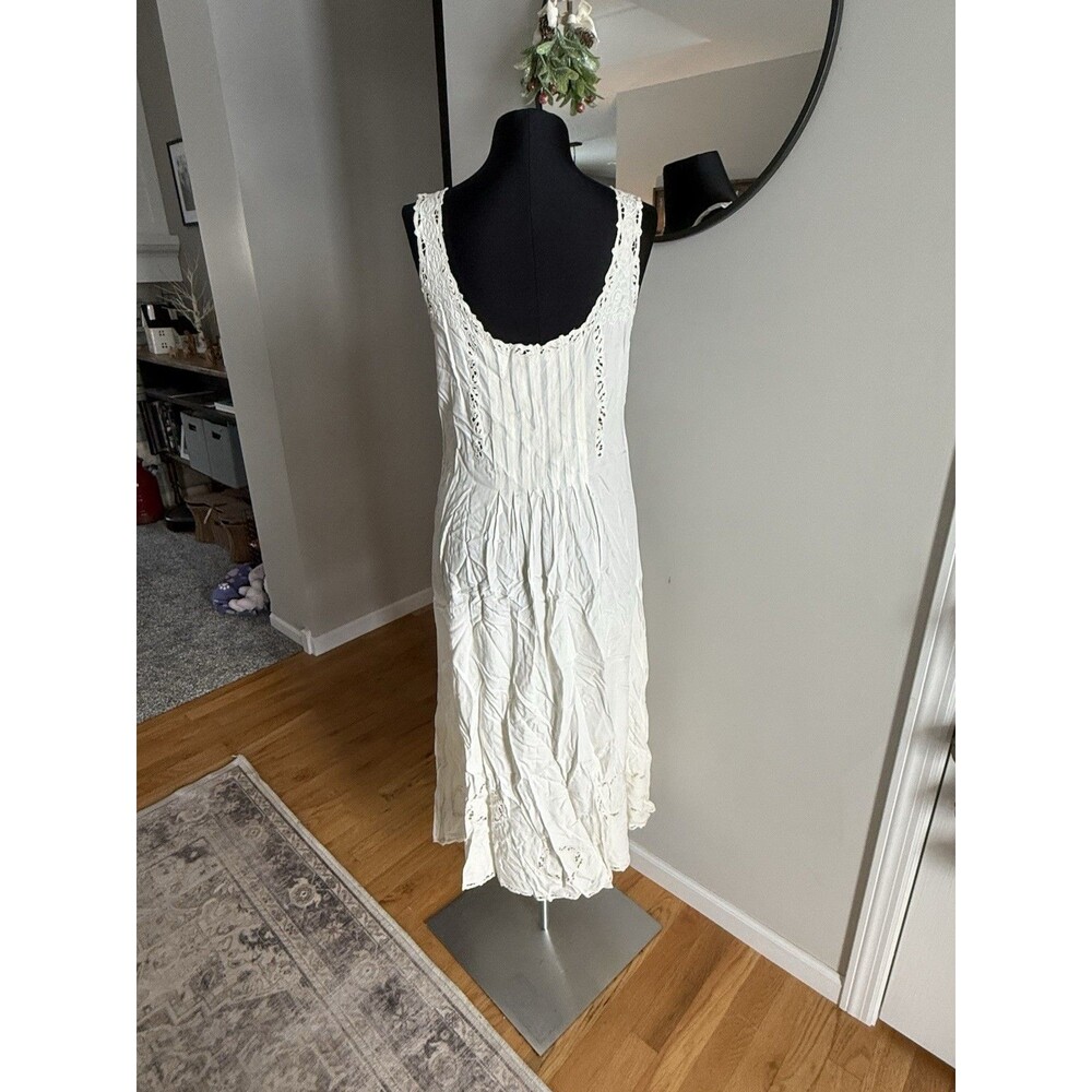 L’essence Rayon Dress / Nightgown Sz Medium Ivory - Picture 2 of 4
